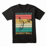 Retro Hoops: Life is Better with Basketball Tee