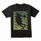 Shadow Slam: Repeated Basketball Graphic Tee