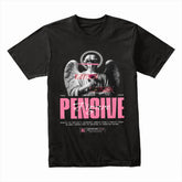 Twilight Reverie: Pensive Figure Angel Tee