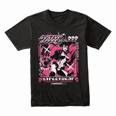 Neon Glitch: Cyber Rebel Streetwear Tee