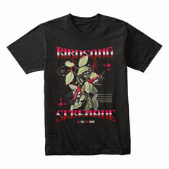 Midnight Harmony: Birdsong Serenade Tee
