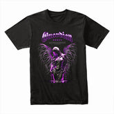 Shadowlight Guardian: Neon Angel Streetwear Tee