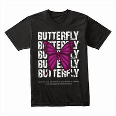 Wings of Grace: Violet Butterfly Tee