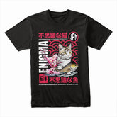 Mystic Whiskers: Japanese Enigma Cat Tee