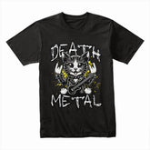 Riff & Roar: Death Metal Cat Tee