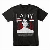 Masked Elegance: Gothic Lady Statement Tee