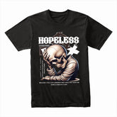 Echoes of Resilience: 'Hopeless' Skull Reflection Tee