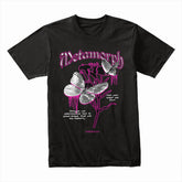 Metamorph Flight: Silver Butterflies of Transformation Tee