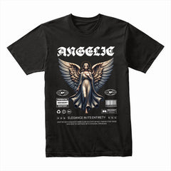 Celestial Vogue: Angelic Elegance Tee
