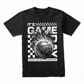 Game Day Ignition: Flaming Basketball Power Tee