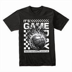 Game Day Ignition: Flaming Basketball Power Tee