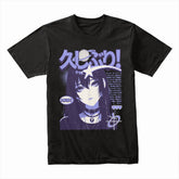 Neo-Noir Muse: Purple Tokyo Anime Tee