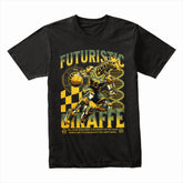 Cyber Slam: Futuristic Giraffe Dunk Tee