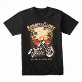 Sunrise Glory: Sunday Ride Chopper Tee