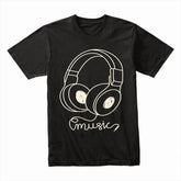 Sound Sketch: Minimalist Music Headphones Tee