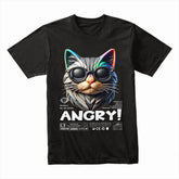 Furious Feline: Angry Cat Rebel Tee