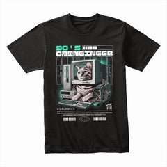 Retro Catngineer: 90’s Techno Kitty Tee