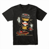 Caffeine Cruiser: Skate & Sip Coffee Tee