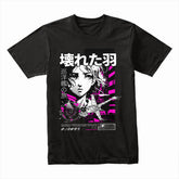 Broken Wings – Neon Odyssey Anime Tee