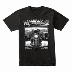Intergalactic Rebels – Cosmic Motorcycle Outlaw T-Shirt