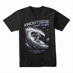 Frontside Comet Surfer: Galactic Wave Rider Tee