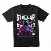 Stellar Signals: Neon Spacewave Tee