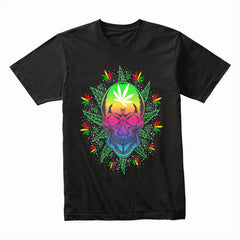 Rainbow Cannabis Skull Shirt