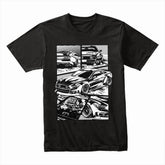 American Muscle Comic Style T-Shirt – Mustang Power Panel Edition