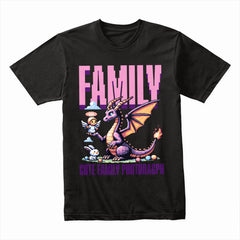 Pixel Art Family Dragon T-Shirt – Cute Family Photograph