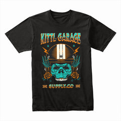 Kittl Garage – Vintage Biker Skull Mechanic T-Shirt