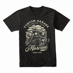 Morison Custom Garage – Arlington, Texas Vintage Biker T-Shirt