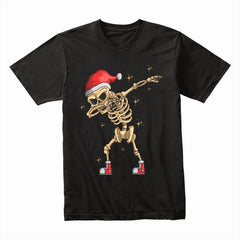 Dabbing Santa Skeleton Shirt