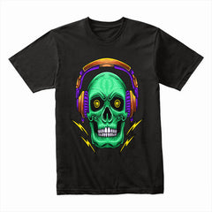 Neon Skull Headphones Shirt