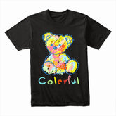 Crayon Chaos – Colorful Bear Scribble Tee