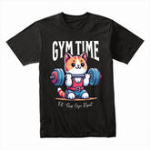Gym Time Cat – Cute & Funny Workout T-Shirt for Fitness Lovers