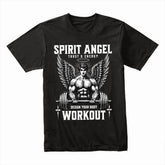 "Spirit Angel Workout" Gym T-Shirt – Trust, Energy & Strength