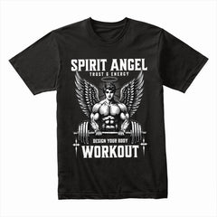 "Spirit Angel Workout" Gym T-Shirt – Trust, Energy & Strength