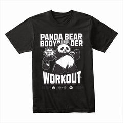 "Panda Bear Bodybuilder Workout" Fun & Motivational Gym T-Shirt