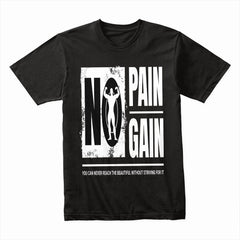 No Pain No Gain Gym T-Shirt – Motivational Workout Tee for Fitness Enthusiasts