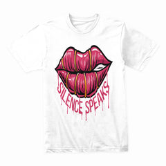 Silence Speaks: Bold Lips Statement Tee