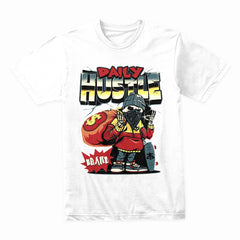 Daily Hustle" Urban Skater Skeleton Tee