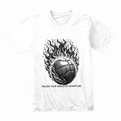 Game Day Ignition: Flaming Basketball Power Tee