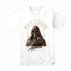 Wealth’s Shadows: Grim Fortune Tee