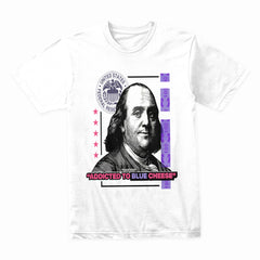 Blue Cheese Flex: Franklin Money Addict Tee