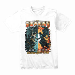 Celestial Showdown: Angel vs Demon Battle Tee