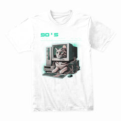 Retro Catngineer: 90’s Techno Kitty Tee