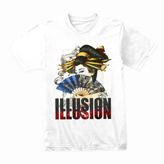Enigmatic Mirage: Geisha Illusion Tee