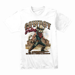 Whisker Wrangler: “Cowboy Feline” Western Adventure Tee