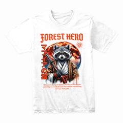 Forest Hero Raccoon Samurai Shirt
