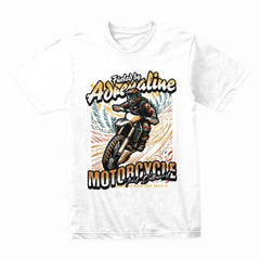 Fueled by Adrenaline – Motorcycle Trail Enthusiast Off-Road Biking T-Shirt